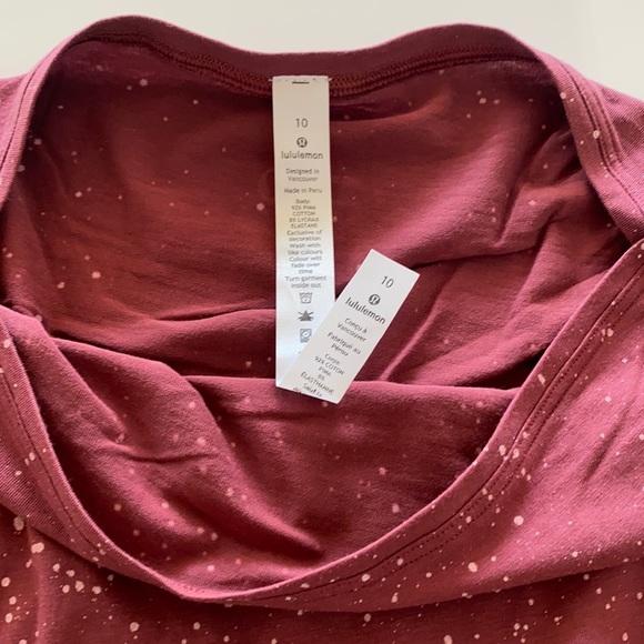 New LULULEMON Back in Action Long Sleeve Shirt Top size 10, Speckles - Picture 6 of 8